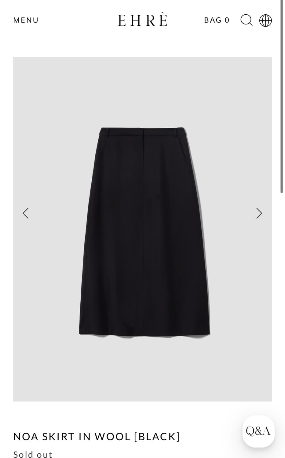 ehre noa skirt 노아스커트 38 상품이미지2