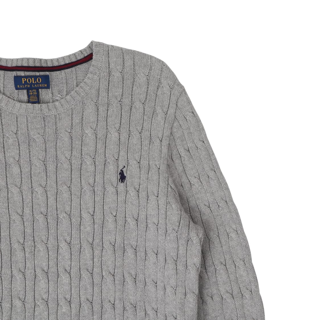 폴로 랄프로렌 그레이 케이블 니트 스웨터 상품이미지3