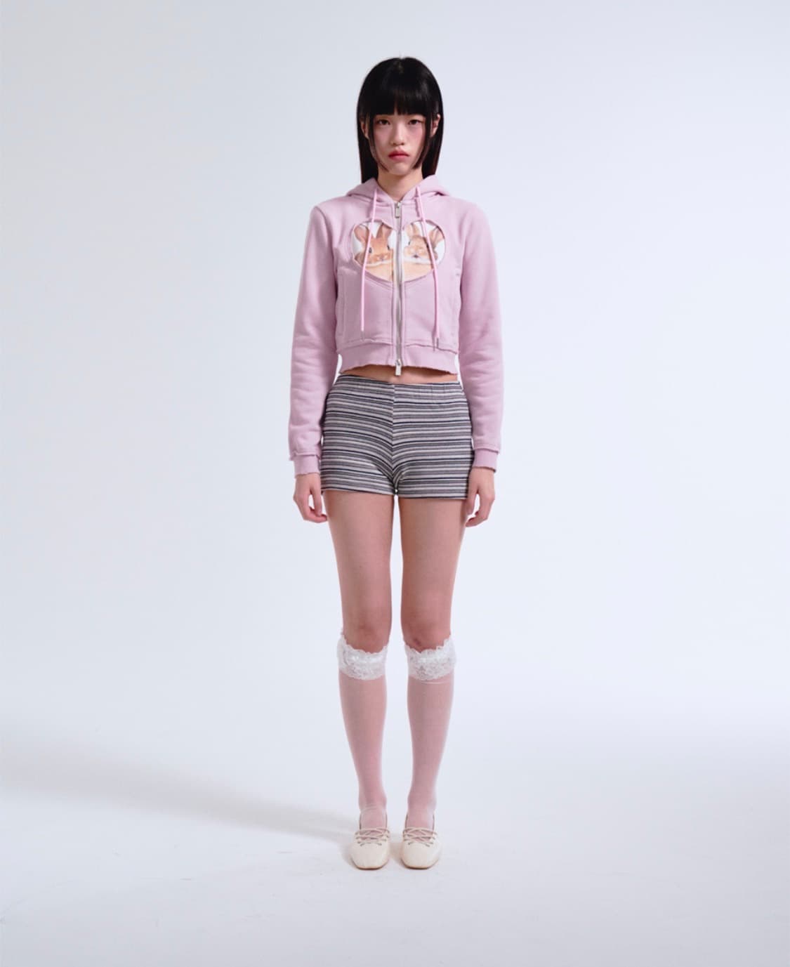 PRENDA 프렌다 BABY RABBIT HOOD ZIP-UP  상품이미지2