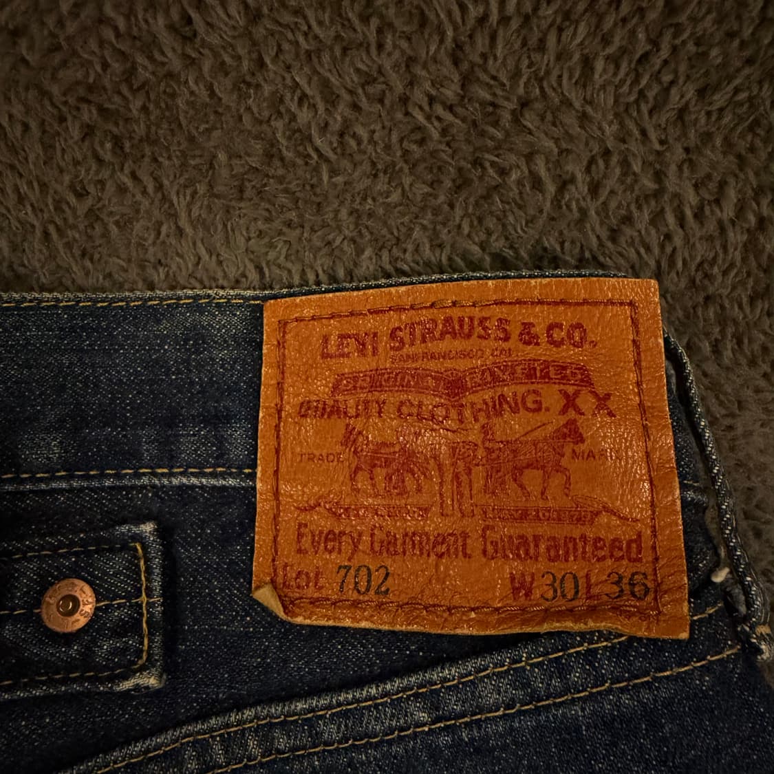 [정품/30X36] 리바이스 재팬 빅Es702XX 셀비지 데님 팬츠 상품이미지4