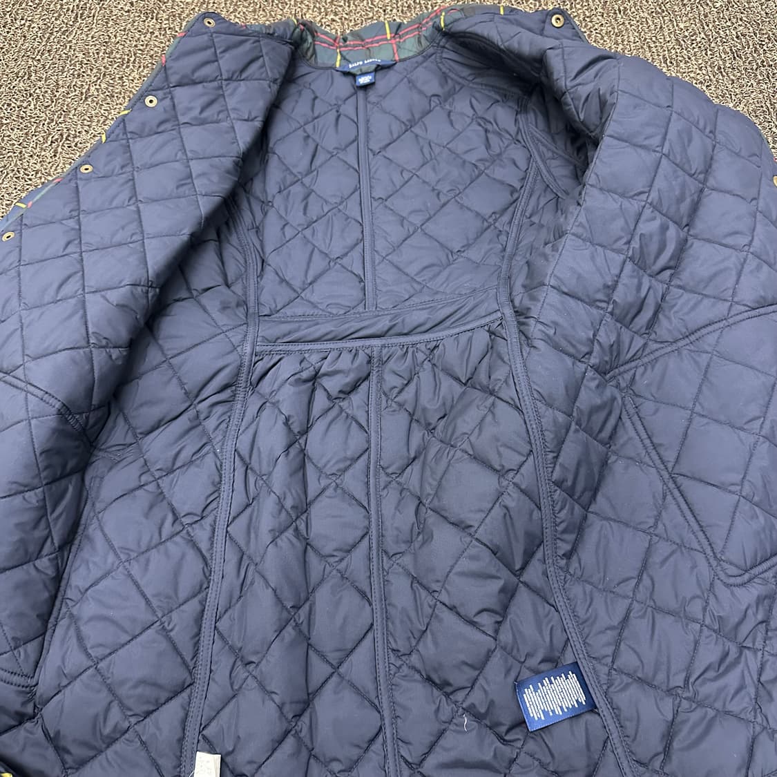 POLO 폴로 랄프로렌 여성 타탄체크 롱 퀄팅 자켓 상품이미지8