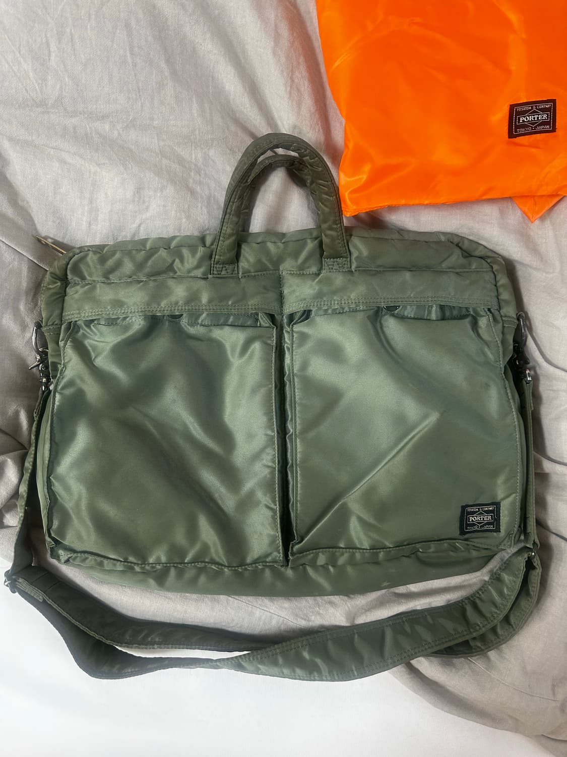 포터 탱커2way 브리프케이스 올리브 상품이미지1