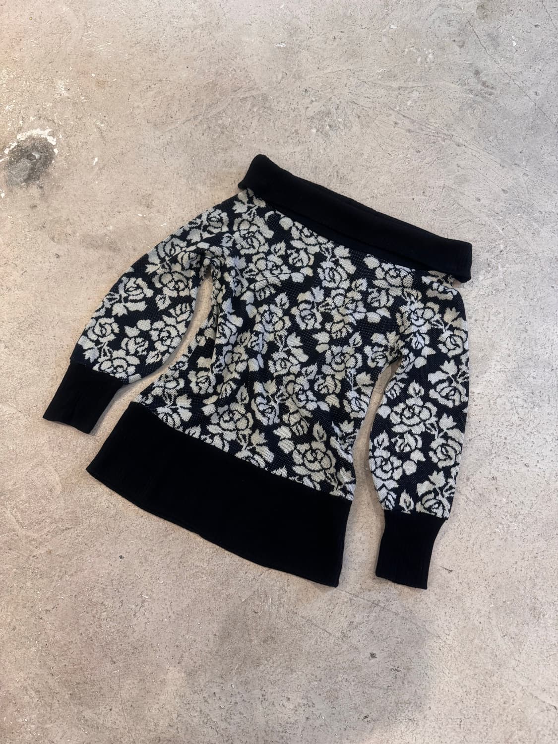 플로럴 패턴 오프숄더 원피스 탑 상품이미지2