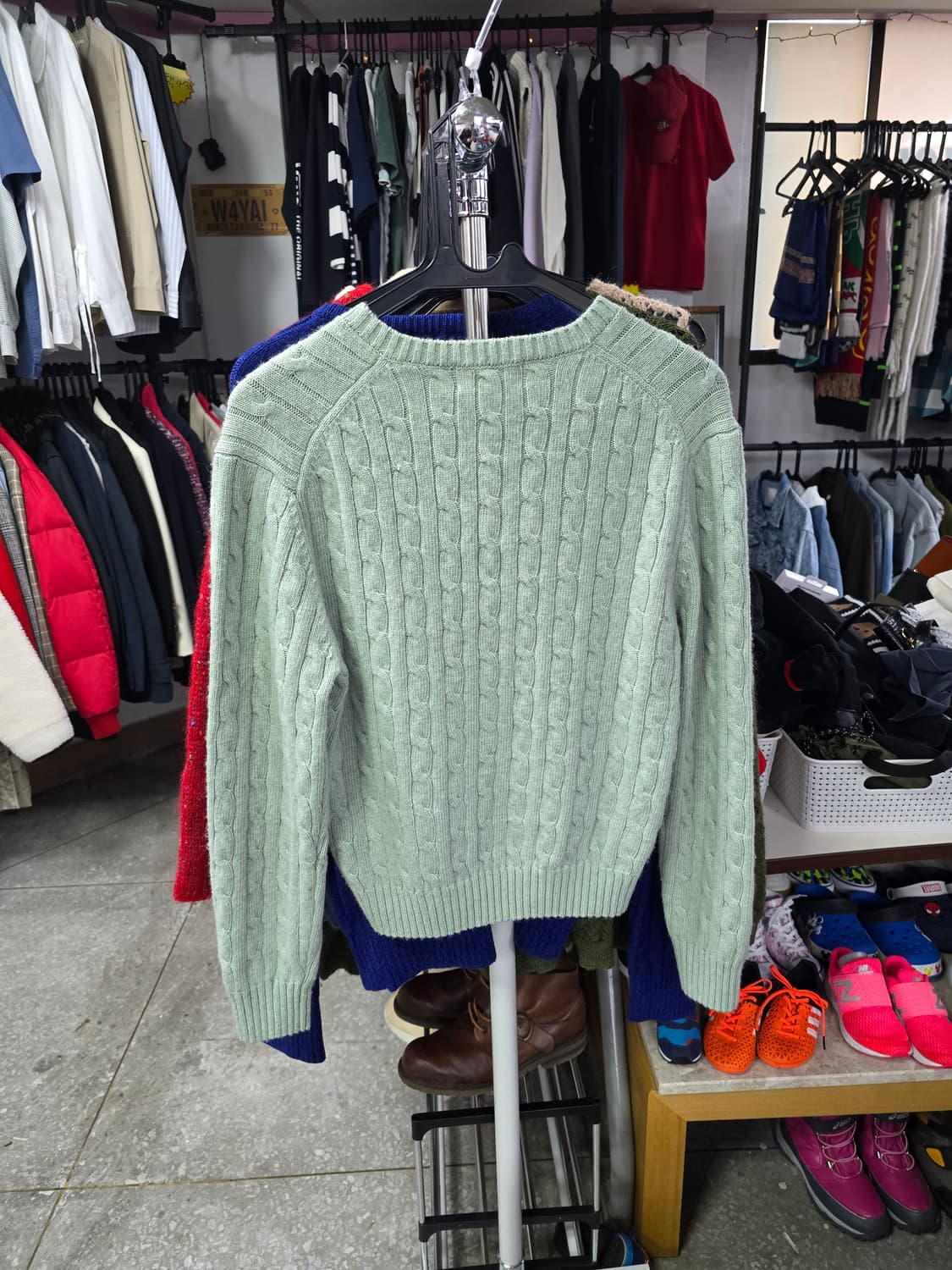 후아유 케이블 V넥 니트 (1352) 상품이미지2