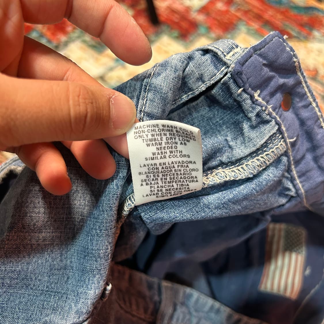 [33] 폴로 진 컴퍼니 데님 카고 버뮤다 팬츠 상품이미지8