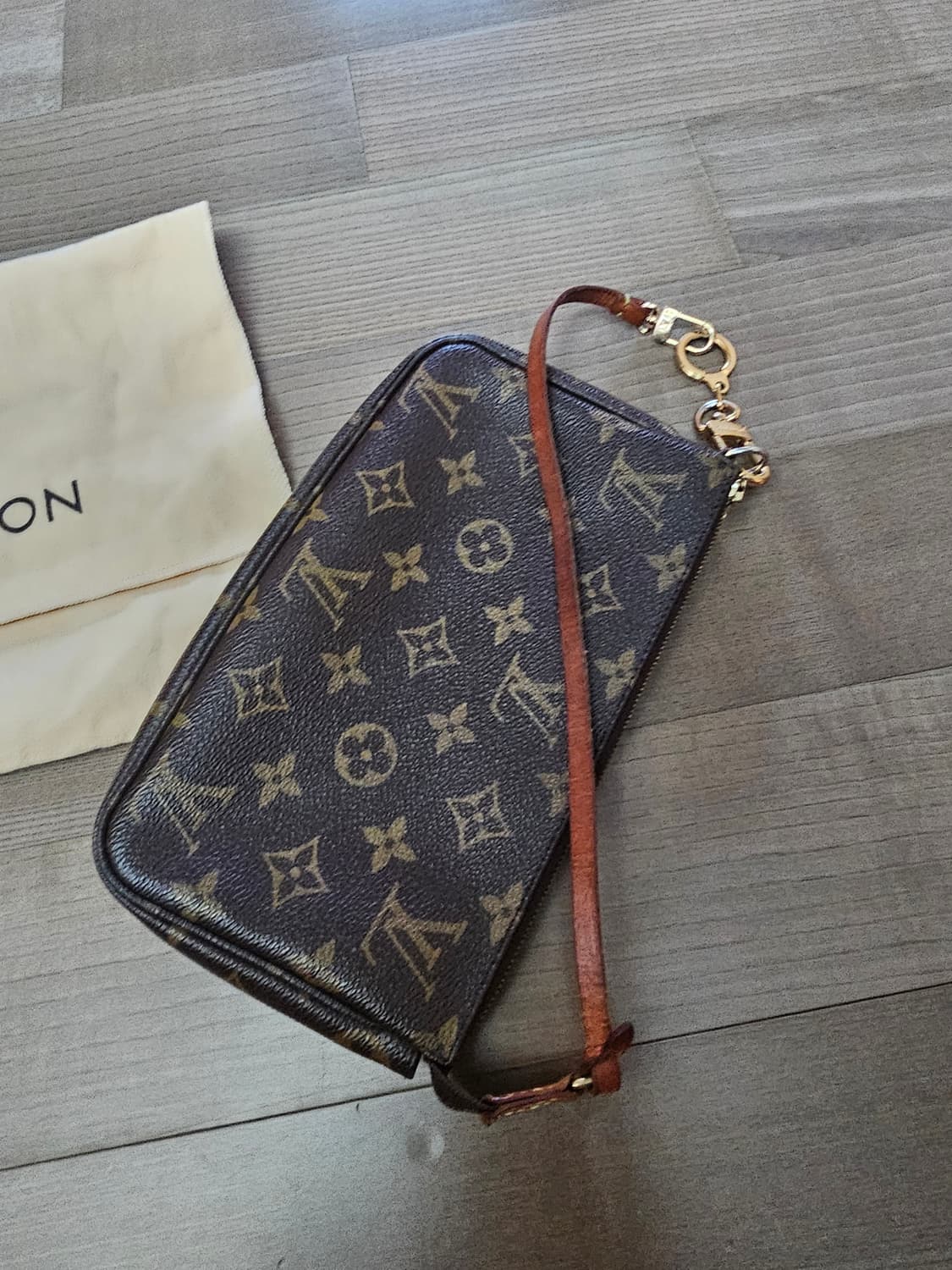 정품) 루이비통 포치 모노그램 파우치백 미니백 가방 (연장고리 포함) 상품이미지3
