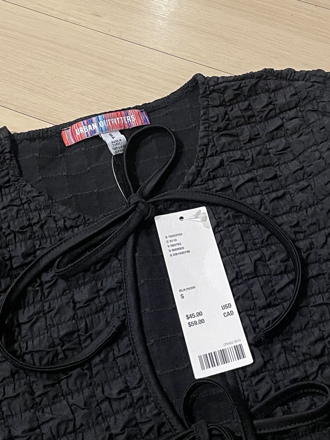 어반아웃피터스 블랙 리본 가디건 새상품 s 상품이미지2