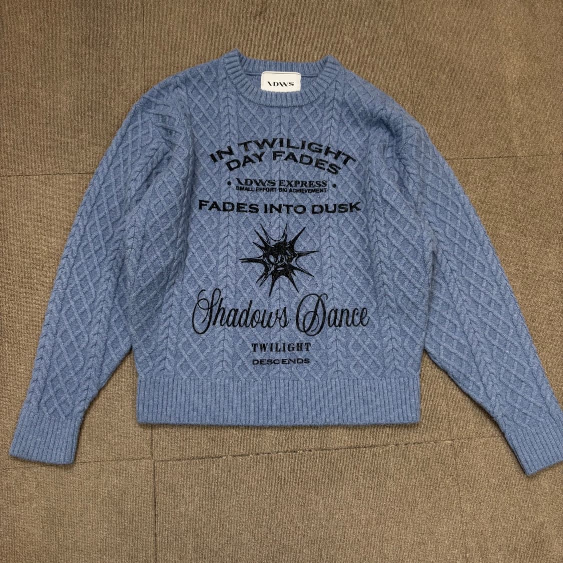 IDWS Dusky Day 아돈워너셀 케이블 프린트 니트  상품이미지1