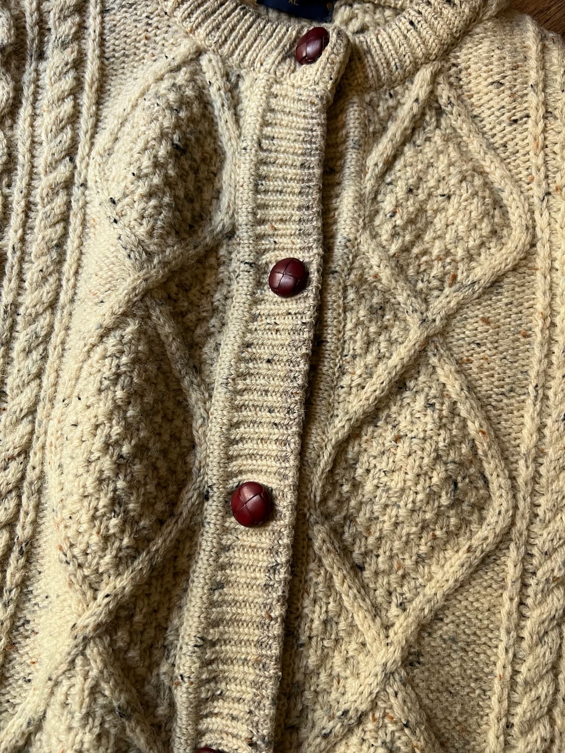 [XL]90's 유로 빈티지 보카시 피셔맨 스웨터 가디건 상품이미지3