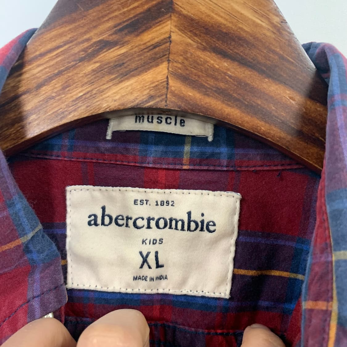 아베크롬비 y2k 와투케 산양로고 체크 셔츠 상품이미지6