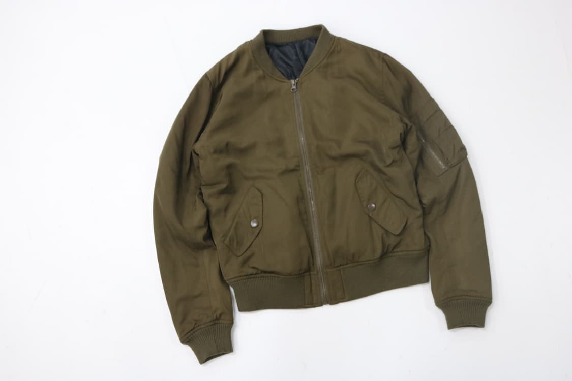 빈티지 카키 MA-1 항공 점퍼 (M) 상품이미지2
