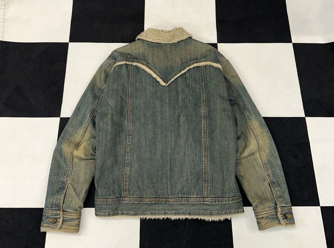 100)리바이스 웨스턴 쉐르파 펑크 y2k 애쉬카키 상품이미지4