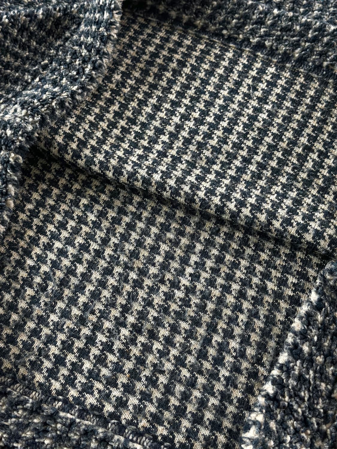 90s 빈티지 타미 힐피거 usa 부클 하운드 체크 하프 집 풀오버 상품이미지8