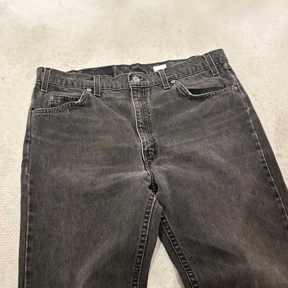 [36/30] 90s USA🇺🇸 리바이스 505 오렌지 탭 블랙 흑청 상품이미지2