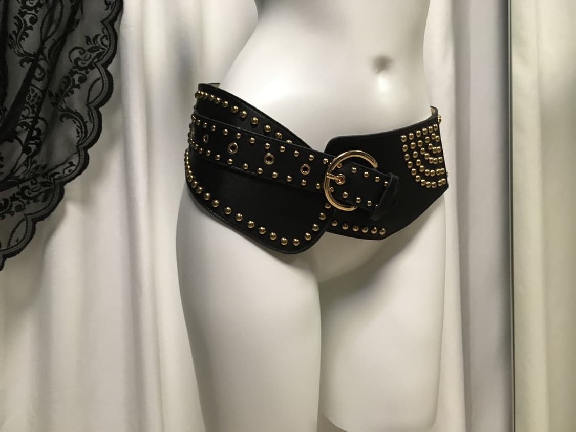 Vintage Pinterest 핀터레스트코어 와이드 스터드 레더 벨트  상품이미지7