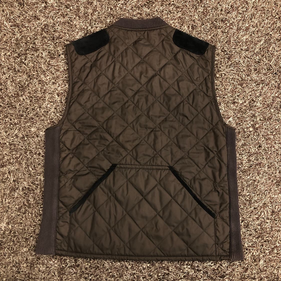 폴로 랄프로렌 소가죽 스웨이드 패치 투웨이 퀄팅 조끼 베스트 상품이미지4