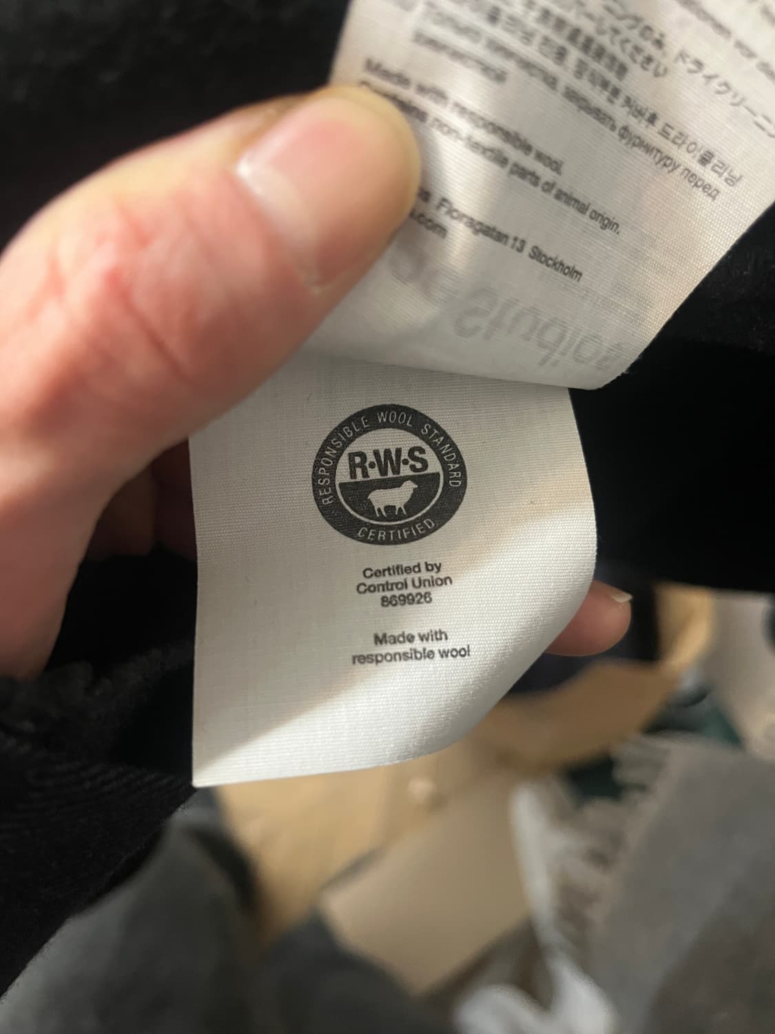 아크네 스튜디오 울 싱글 코트, 블랙 48 상품이미지5