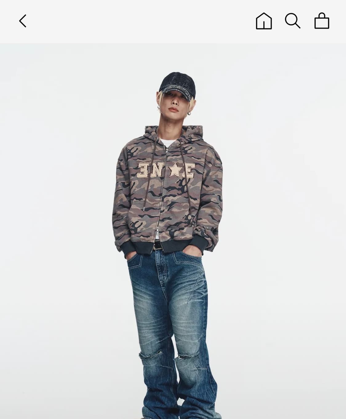 이지노이지 카모 후드집업 상품이미지3