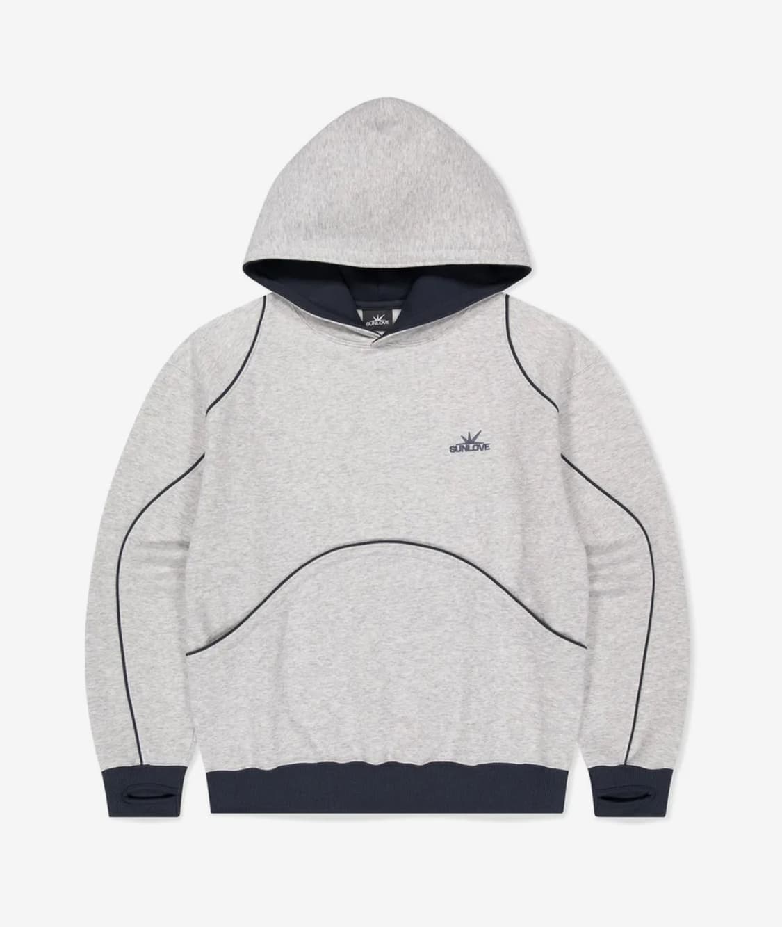 썬러브 Crescent Hoodie 헤더 그레이 후드티 상품이미지1