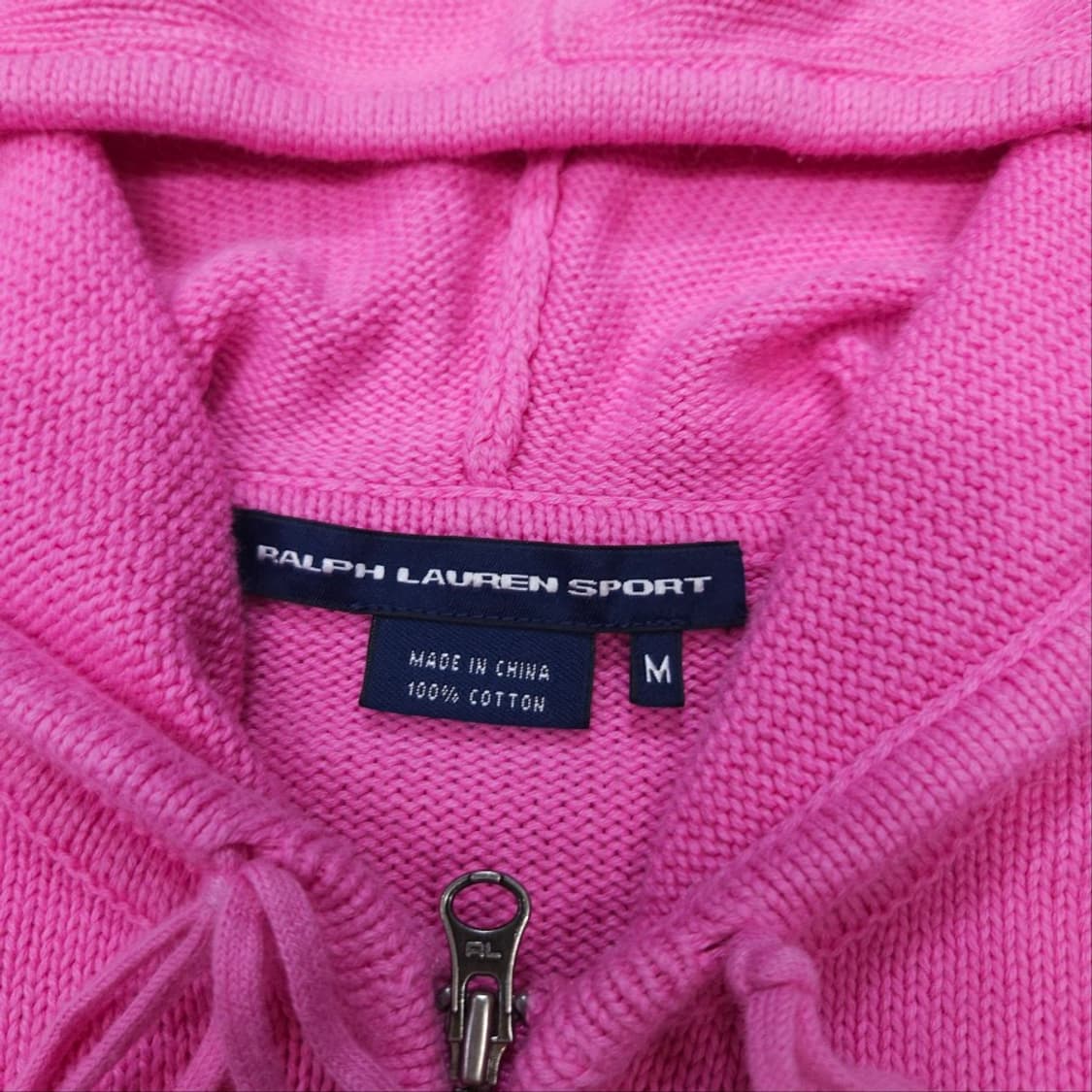 폴로 랄프 로렌 니트 후드 집업 M 핑크 상품이미지3