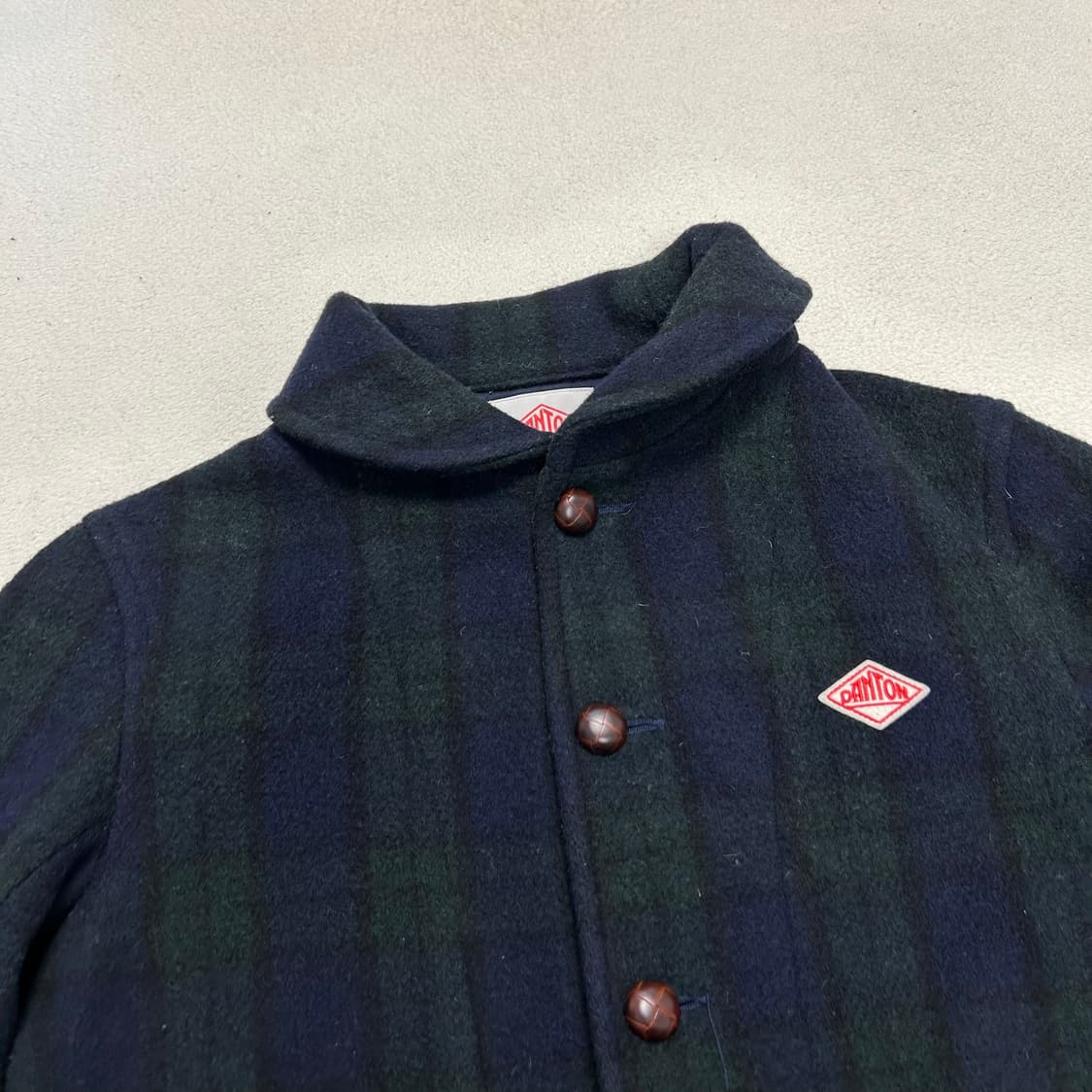 Danton Green Check Wool Short Coat 상품이미지5