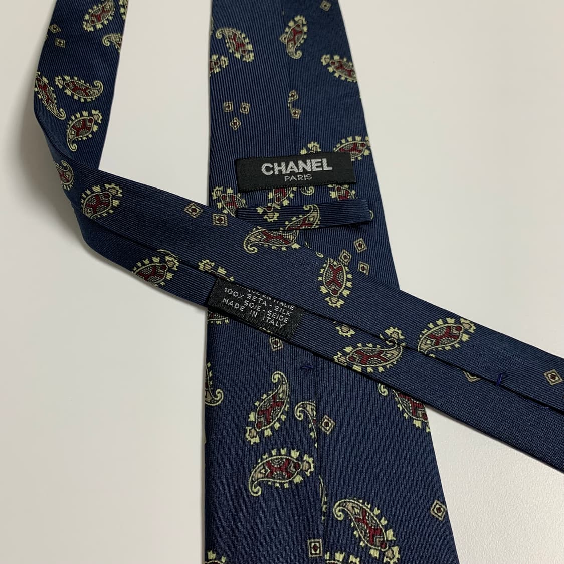 샤넬(CHANEL) 페이즐리 명품넥타이 최상급 A+ 100실크 클래식룩 상품이미지8