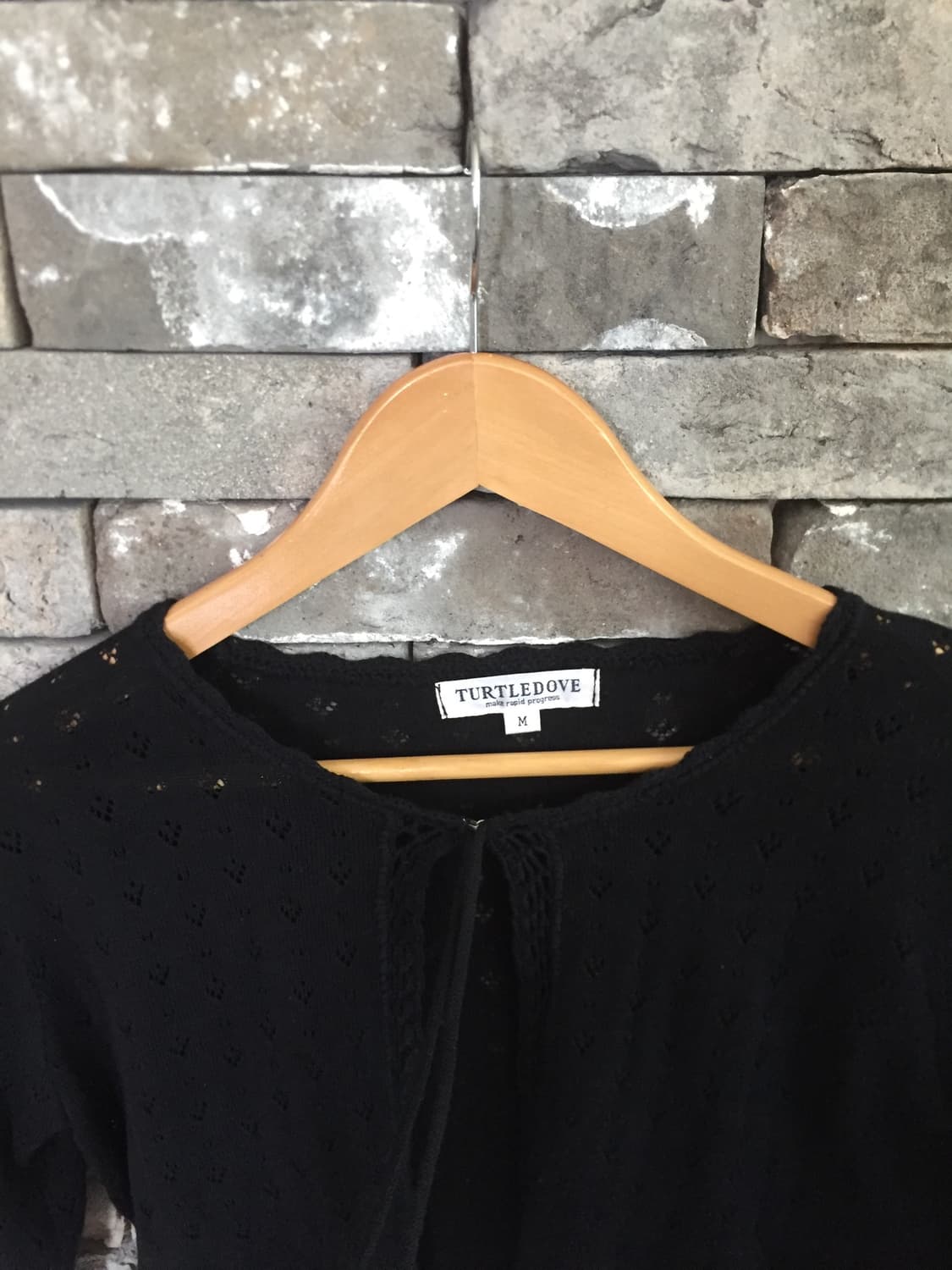 black punching lace ribbon cardigan 상품이미지4