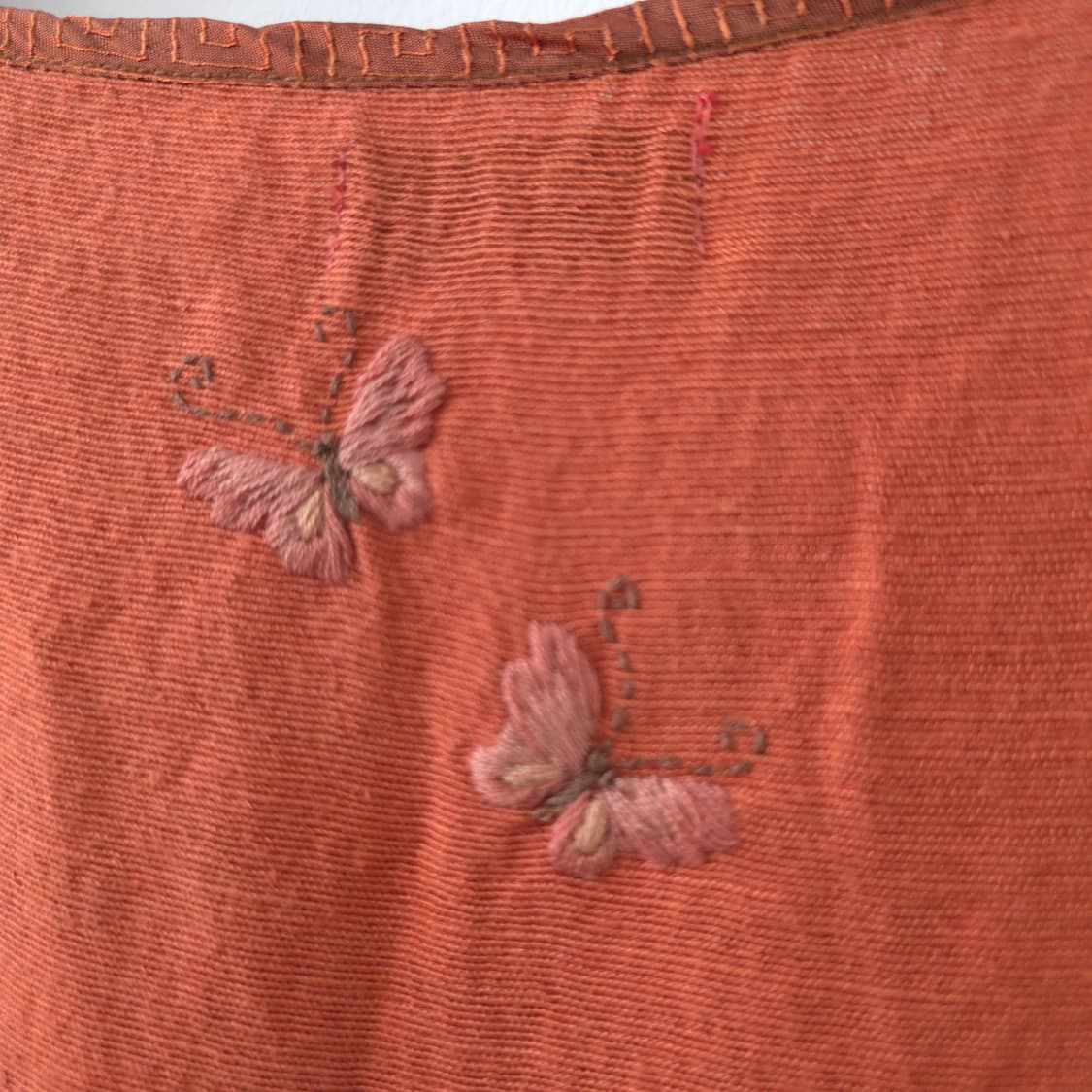 오리엔탈 오렌지 플라워 자수 슬리브리스 원피스 상품이미지7