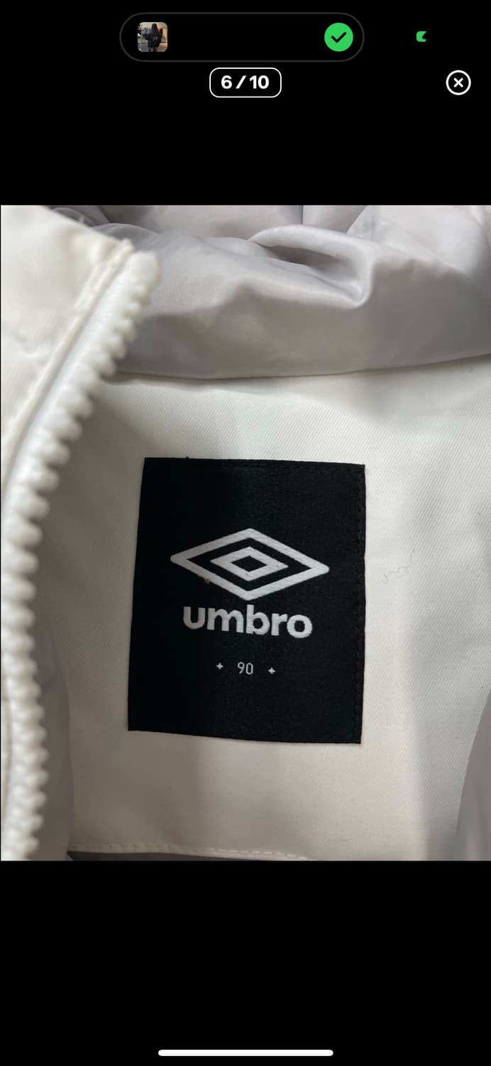 엄브로 빅로고 화이트 패딩 베스트 A3355 상품이미지6