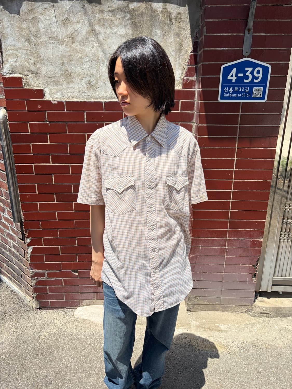 COUNTRY SHIRT WORKS 체크 반팔 셔츠 XL 상품이미지2