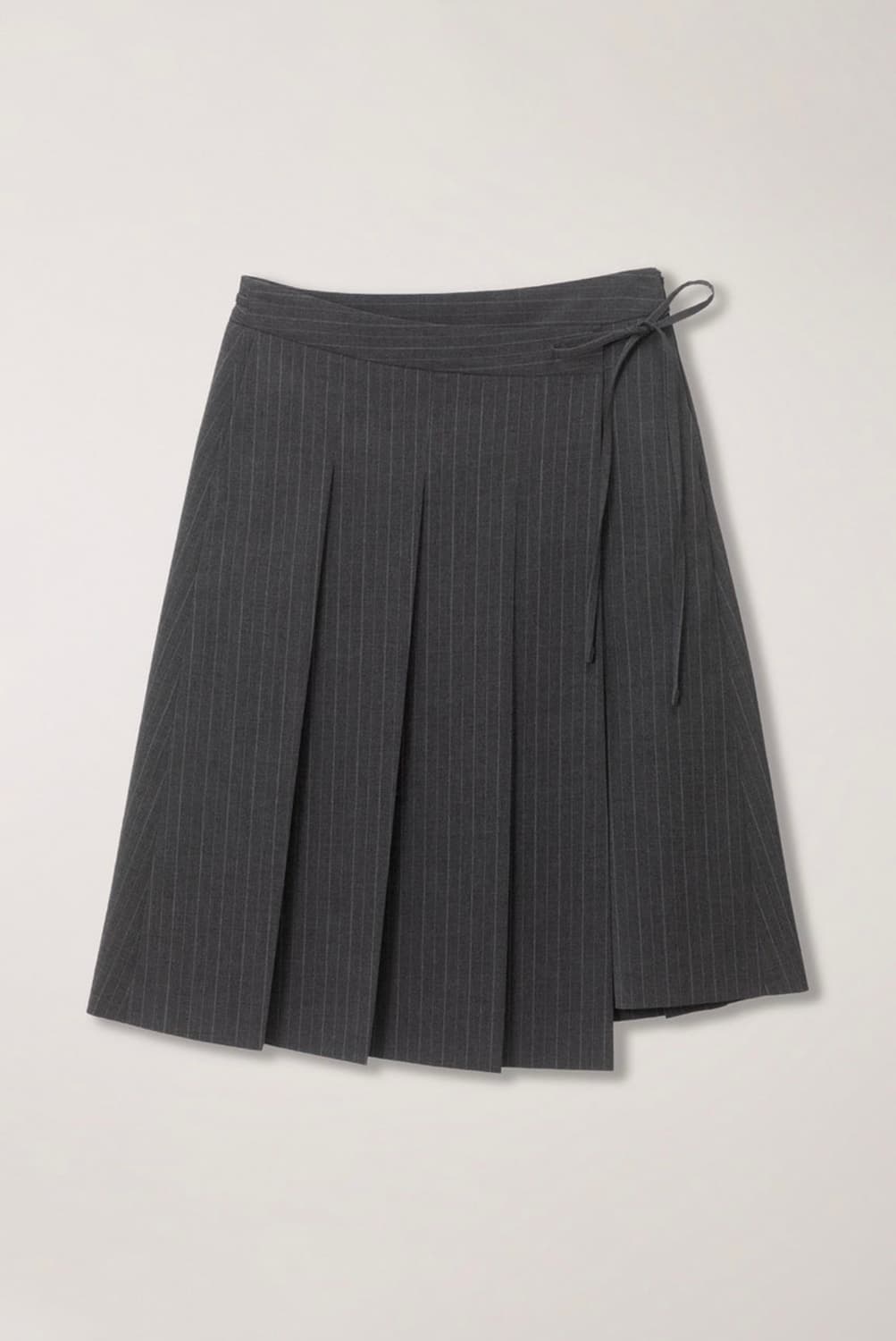 던스트 리본 와이드 플리츠 스커트 스트라이프 상품이미지2