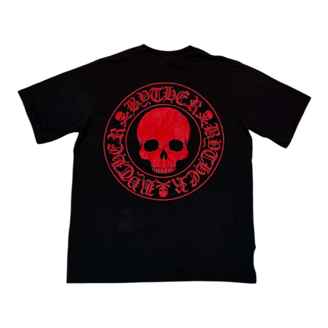 바이더알 크롬깔 스컬 프린팅 티셔츠 블랙 상품이미지1