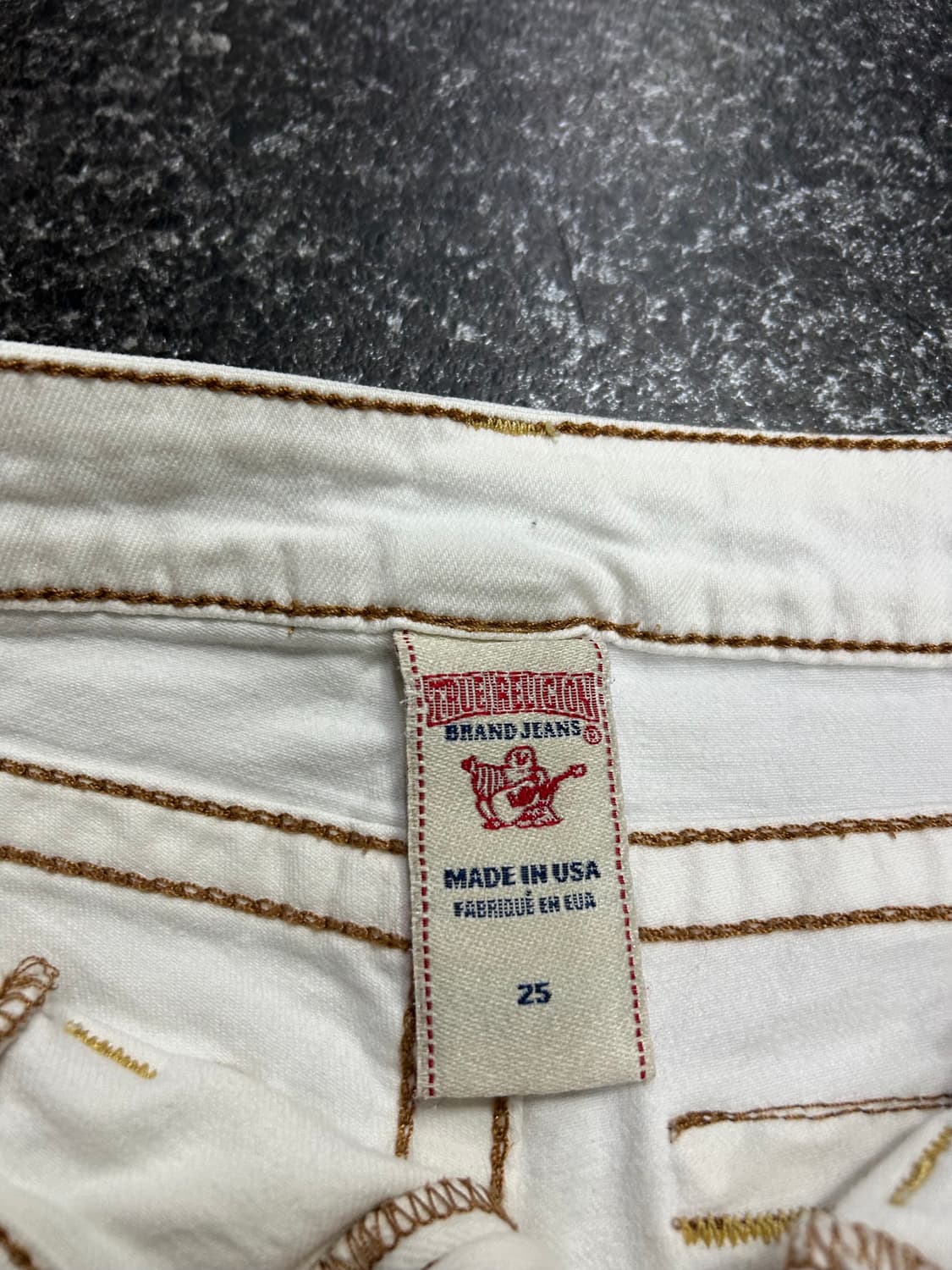 트루릴리젼 스티치 화이트 팬츠 스키니진 여성 25인치 상품이미지7