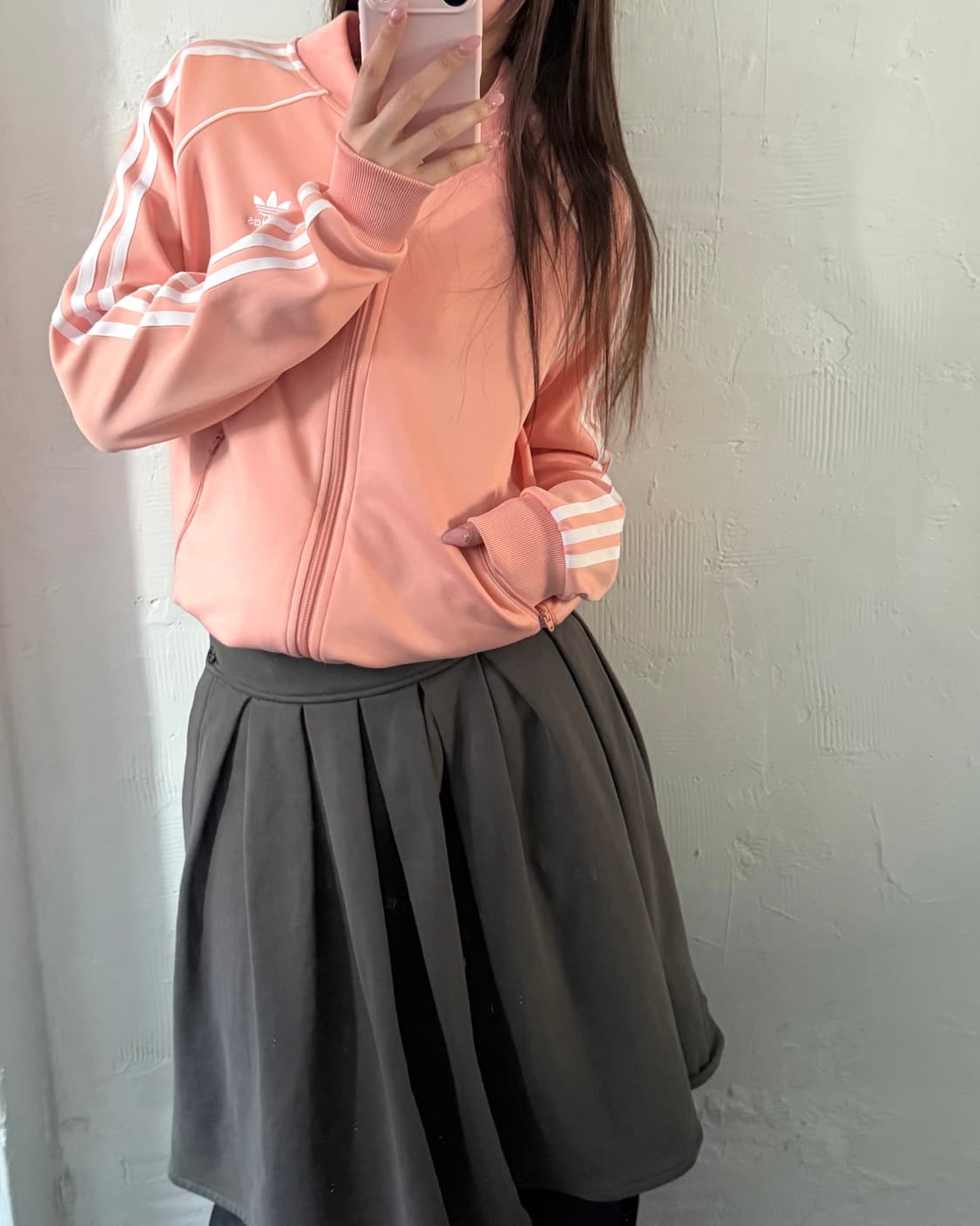 Adidas 아디다스 코랄핑크컬러 유넥 트랙탑 상품이미지2