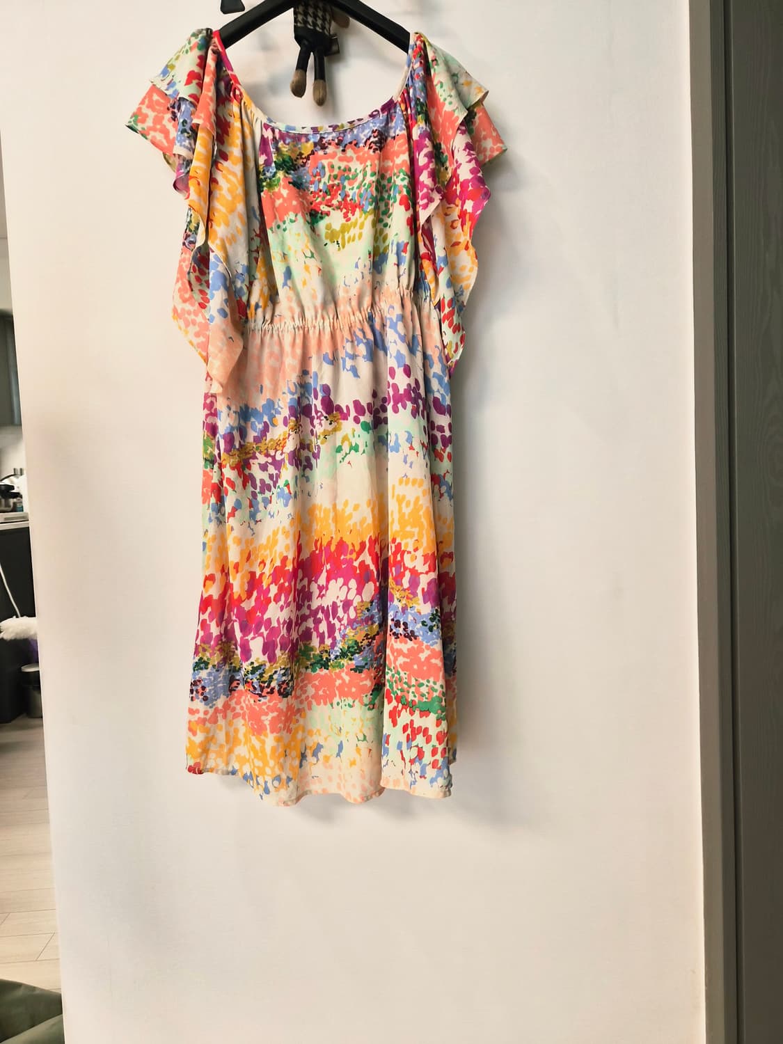  H&M 가든 컬렉션 수채화 플라워 러플 원피스 상품이미지5