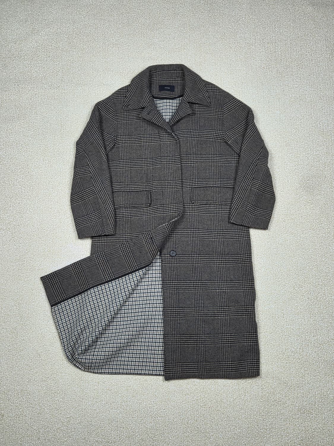 [시스템] 글렌 체크 울 블렌드 싱글 코트 | 00230 상품이미지5