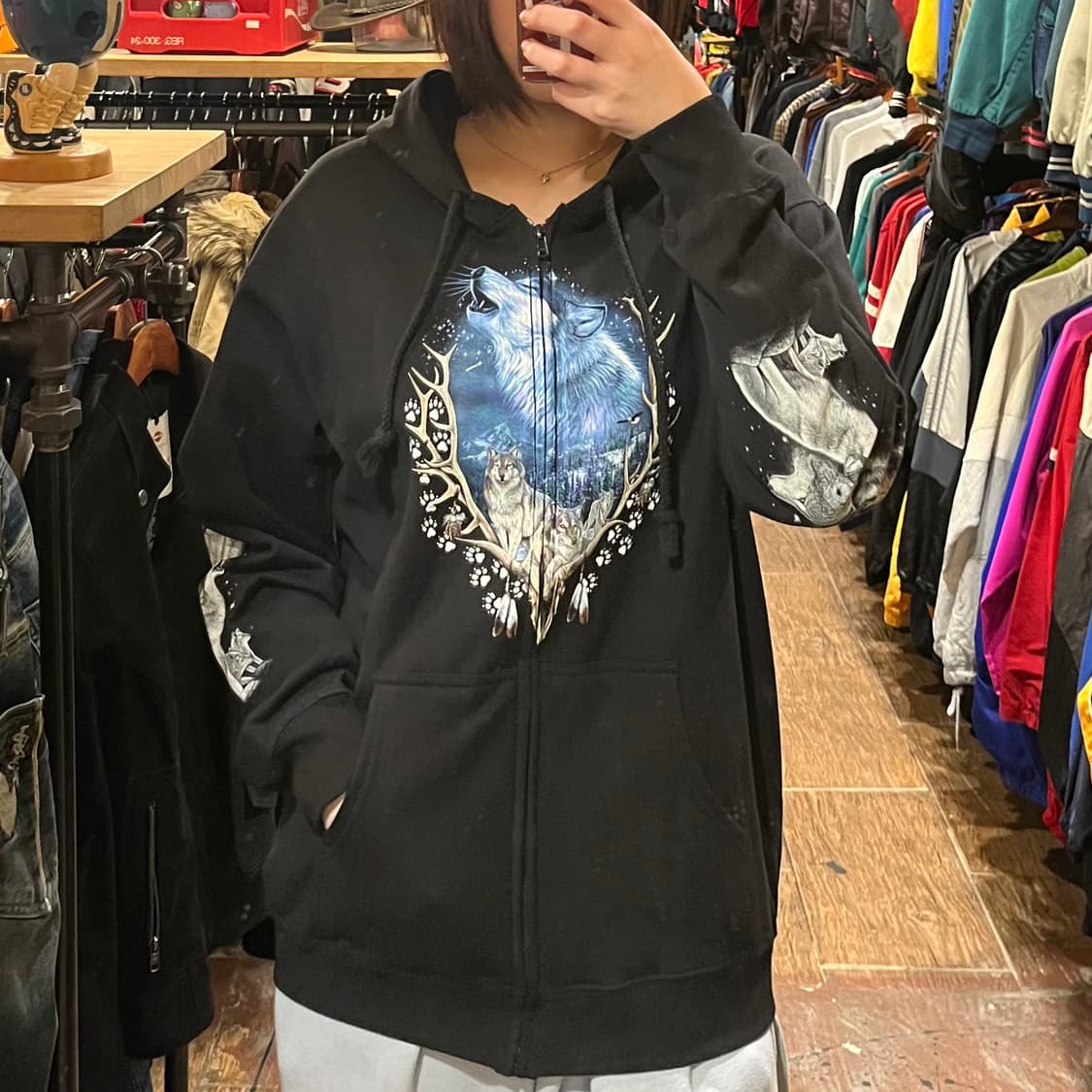 [HI] 빈티지 기모 후드집업 상품이미지1