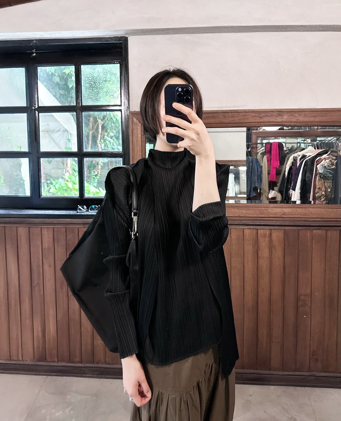 PLEATS PLEASE black cardigan 상품이미지4