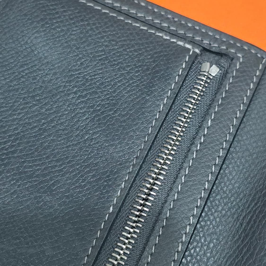 에르메스 베안 엡송  그레이 은장 장지갑 ㅁJ각인 상품이미지7