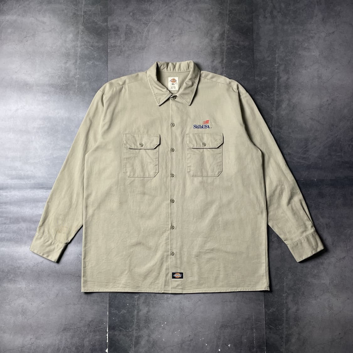 DICKIES 디키즈 빈티지 베이지 플랩포켓 워크 셔츠 A00900 상품이미지1