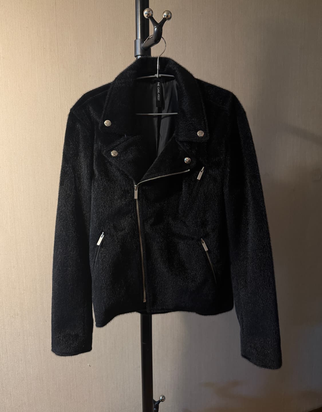 슬림핏 퍼 라이더 자켓(미착용) 상품이미지1