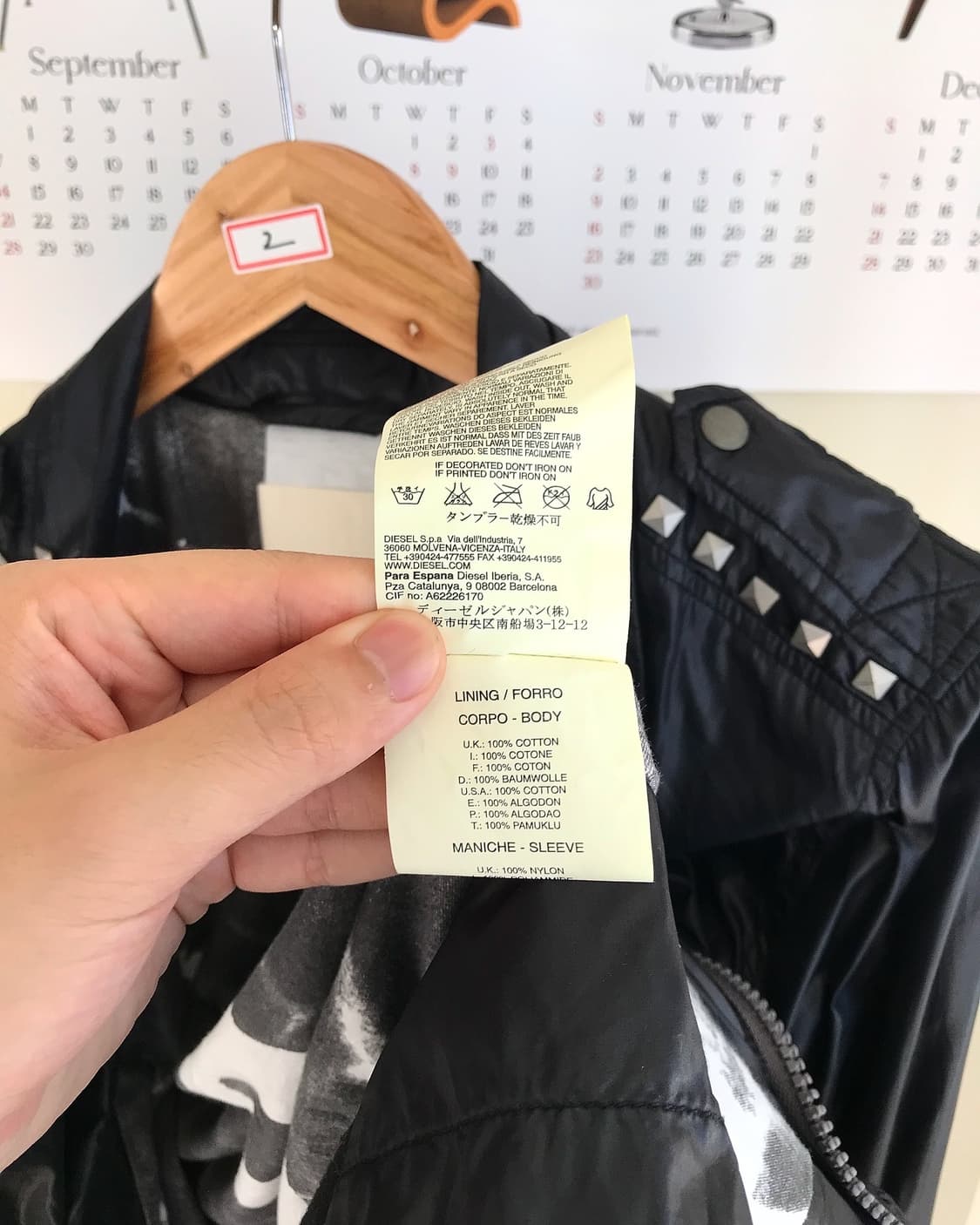 디젤 나일론 스터드 라이더 자켓 상품이미지5