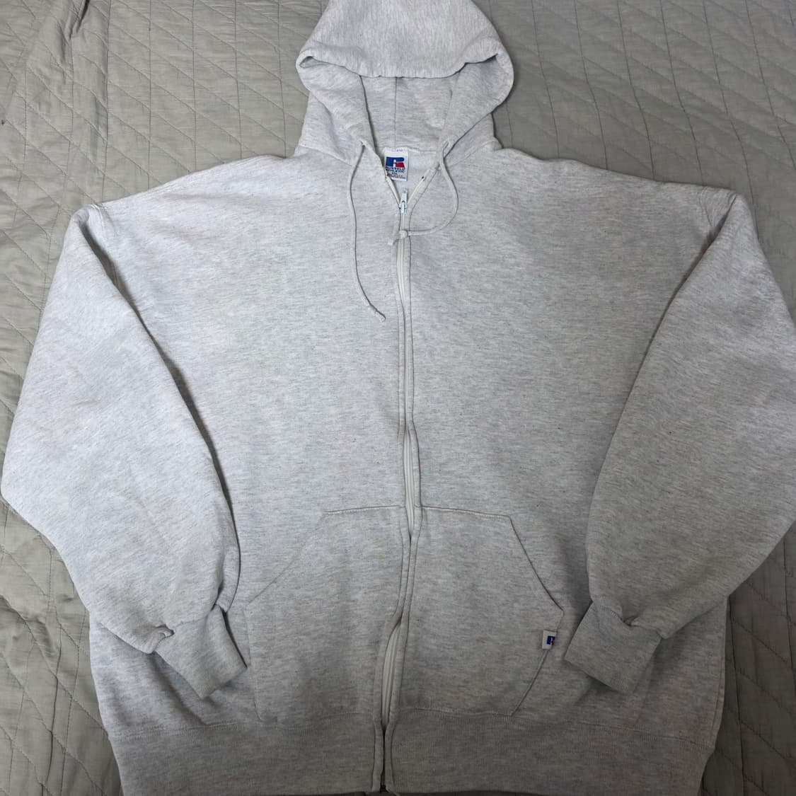 [XXL] 90s USA 러셀 애슬레틱 라이트 그레이 후드집업 그레이트 상품이미지2