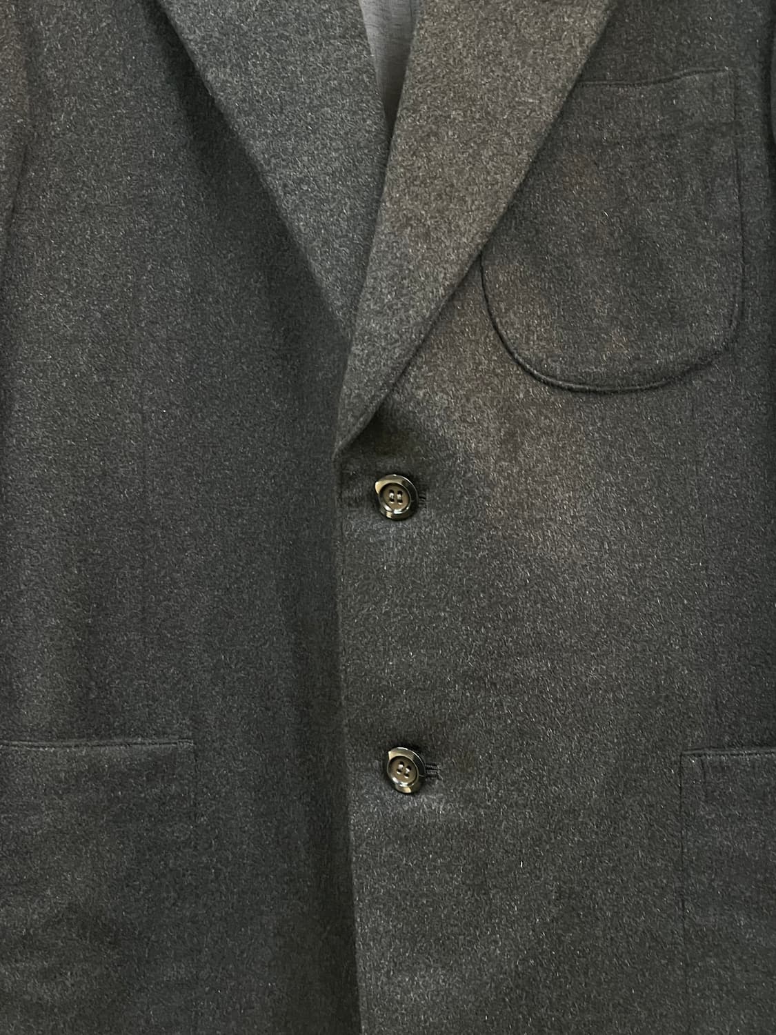 Shinshiya 나고야 차콜 그레이 캐시미어 블레이저 M 상품이미지7
