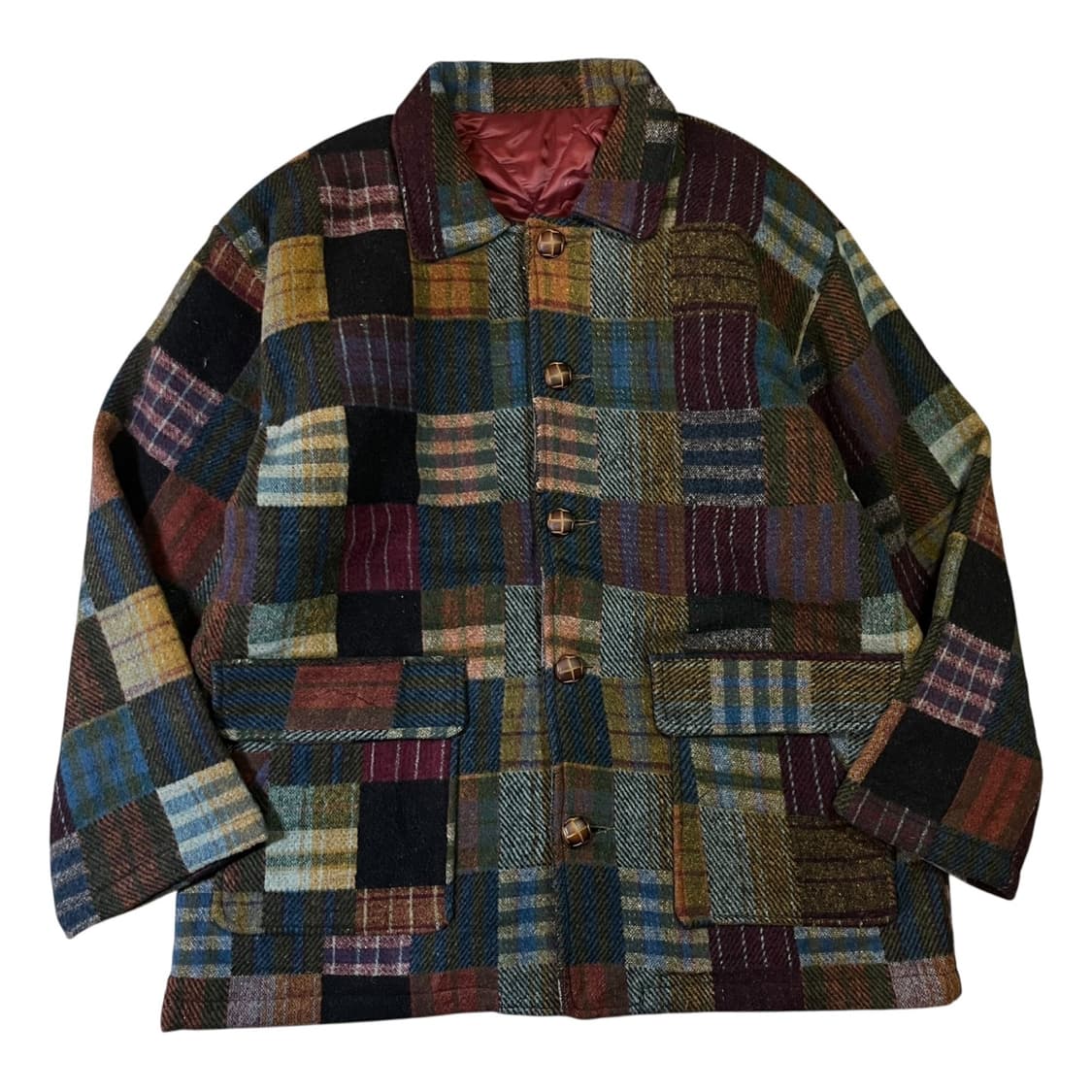 VINTAGE 빈티지 체크 울 자켓 상품이미지1