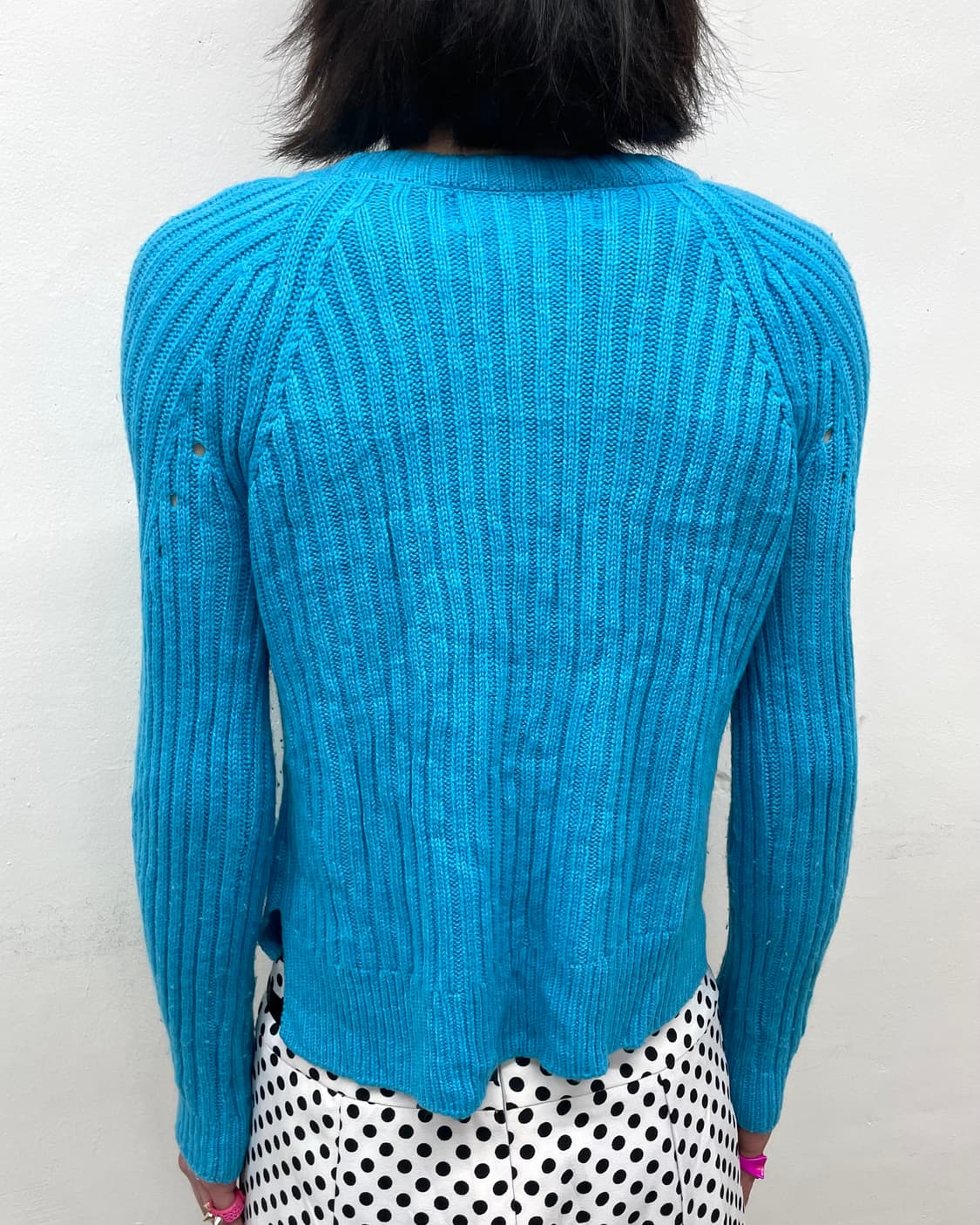 Aqua Blue Punching Knit  상품이미지4