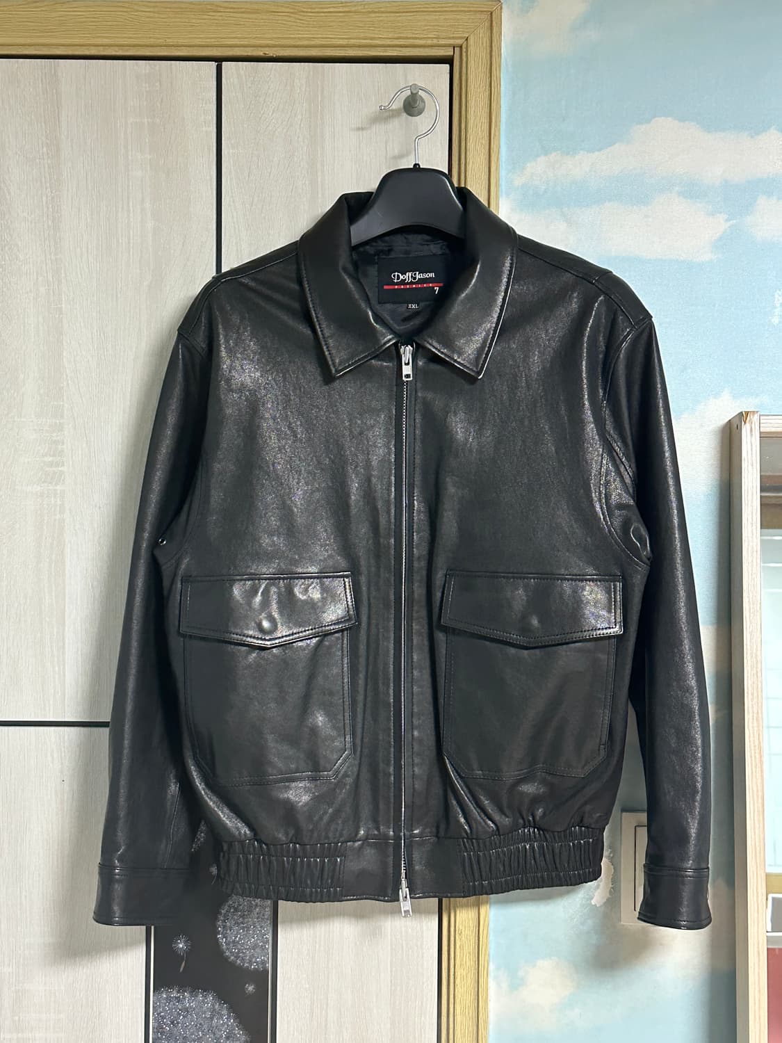 (2XL) 도프제이슨 프리미엄 램스킨 베지터블 레더자켓 상품이미지2