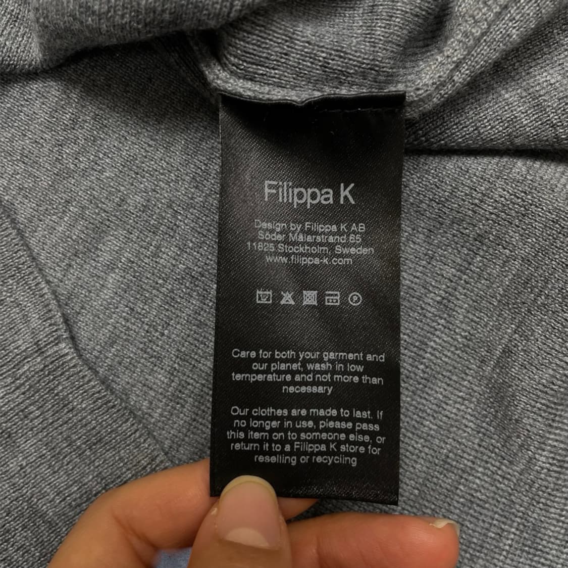 필리파케이 Filippa k 그레이 울 터틀넥 반팔 니트 S 상품이미지3