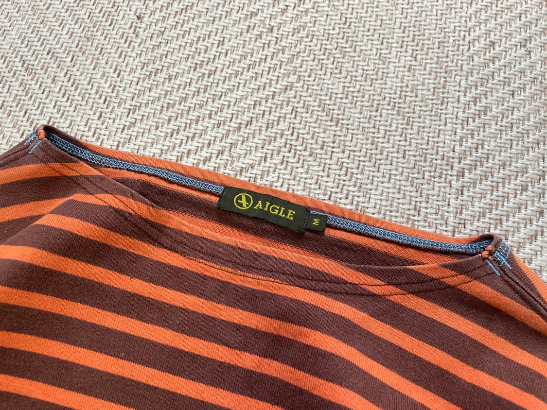 빈티지 aigle 스트라이프 보더 긴팔티셔츠  상품이미지4