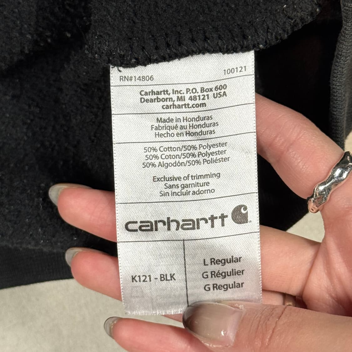 L) 칼하트 미드웨이트 오리지널핏 후드티 블랙 상품이미지7